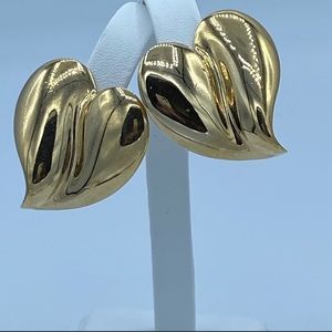 Chunky Gold Vintage Givenchy Clip-on Earrings